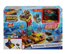Hot Wheels Monster Trucks ARENA SMASHERS - Demo Derby Car Jump Challenge